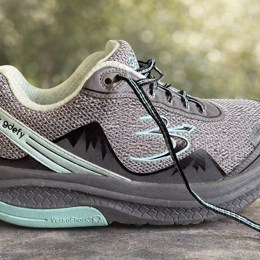 Gdefy Women's Gray and Mint Athletic Shoes